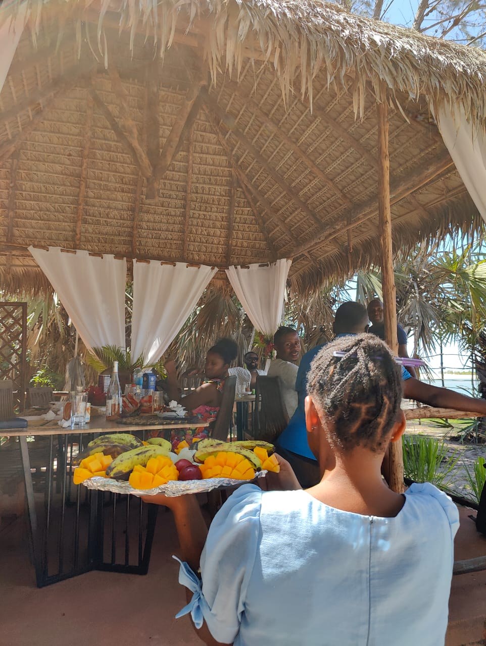 Paillote restaurant avec vue